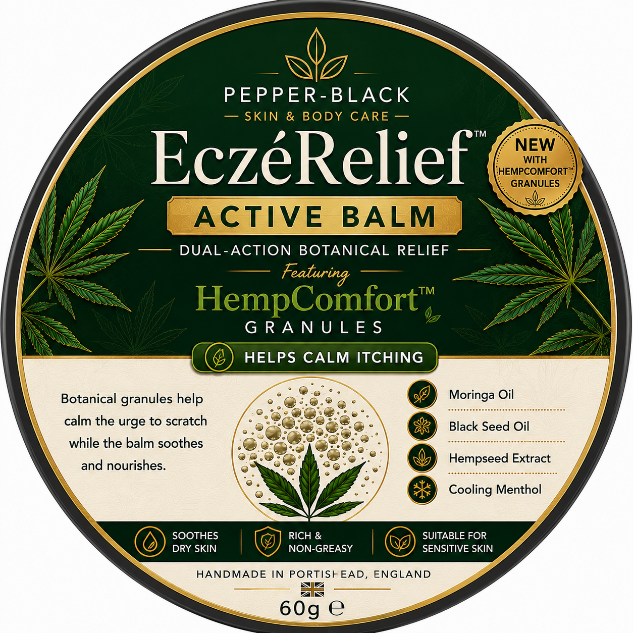 Eczema Itchy Skin Balm HempComfort Technology Active Balm 30g 60g Relief
