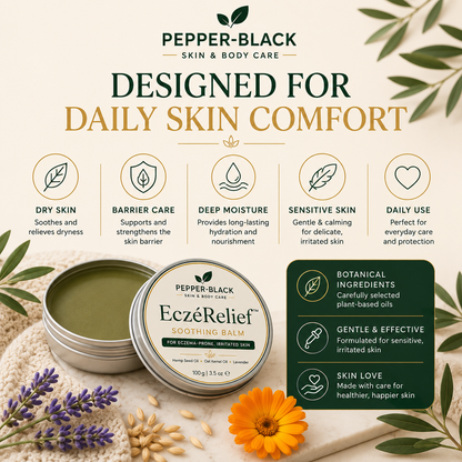 EczéRelief™ Eczema Balm – Soothes Itchy, Irritated Skin | Premium Cream 30