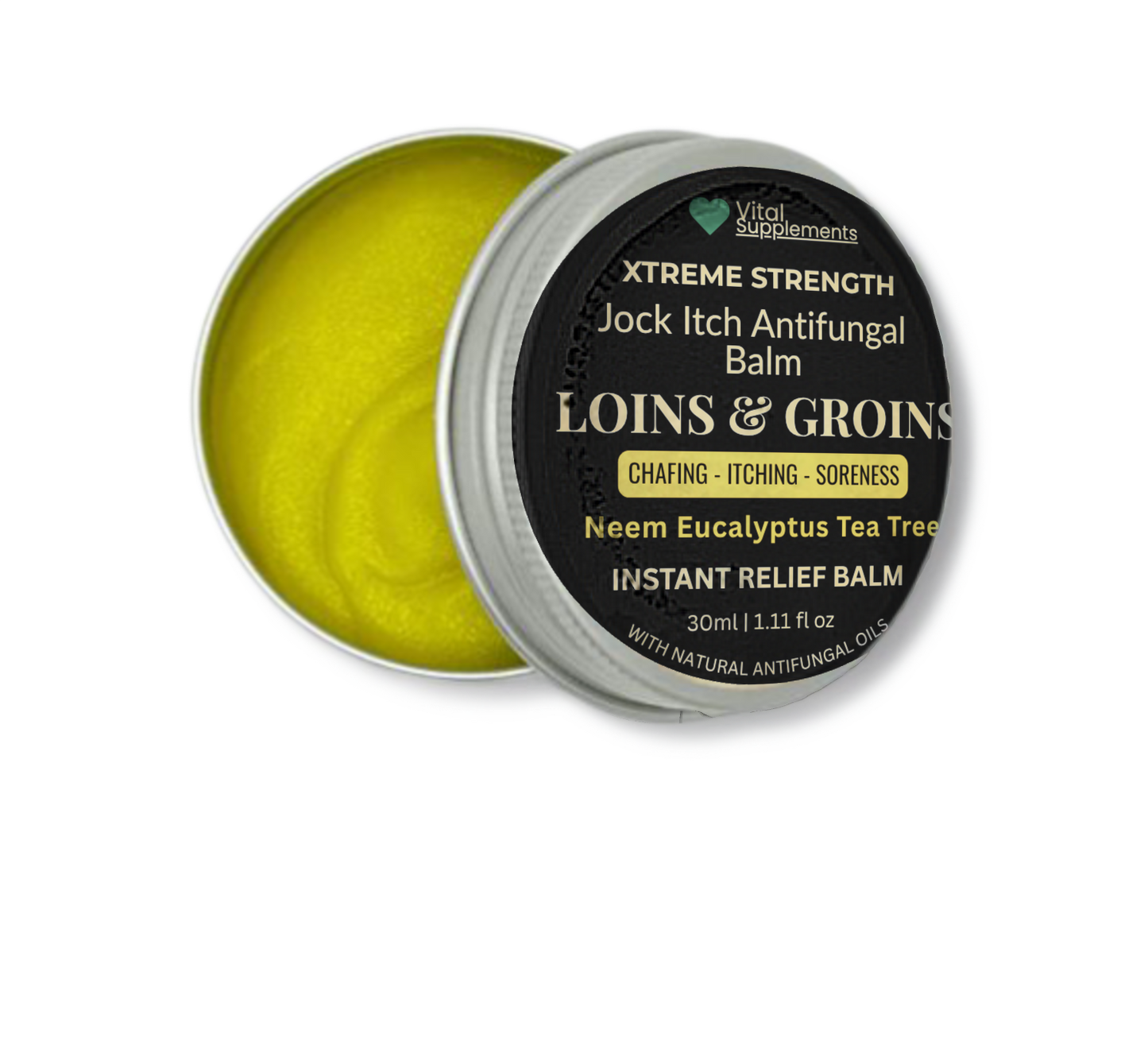 Loins & Groins Sports Antifungal Cream – Fast Relief for Jock Itch, Sweat Rash & Athlete’s Foot – 30/60g