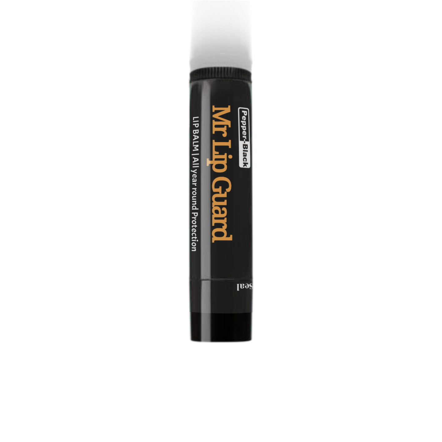 Lip balm tube labeled 'Mr Lip Guard' on a white background