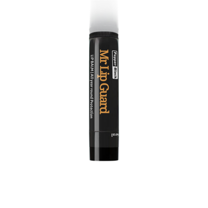 Lip balm tube labeled 'Mr Lip Guard' on a white background