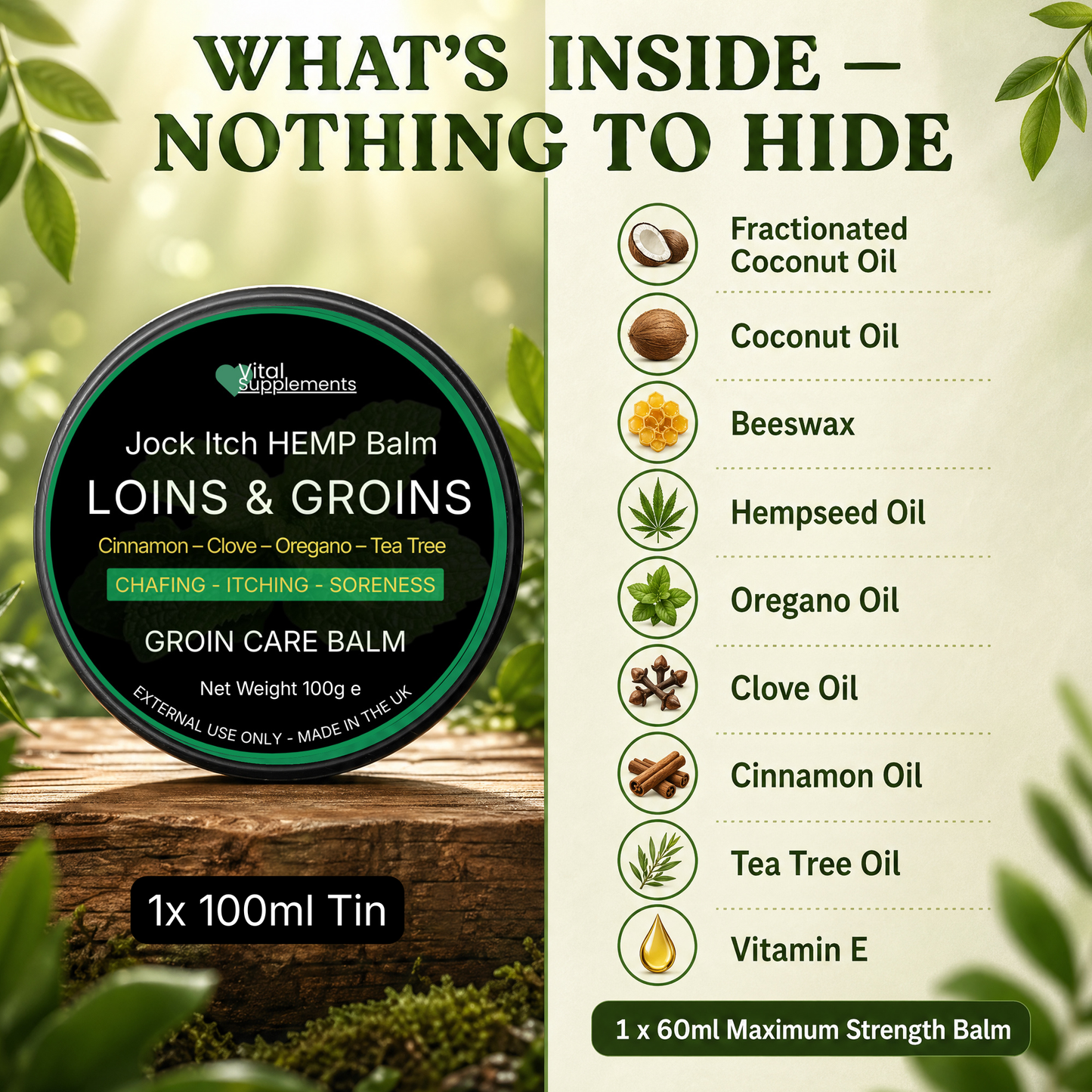 Loins & Groins™ Antifungal Balm 100ml