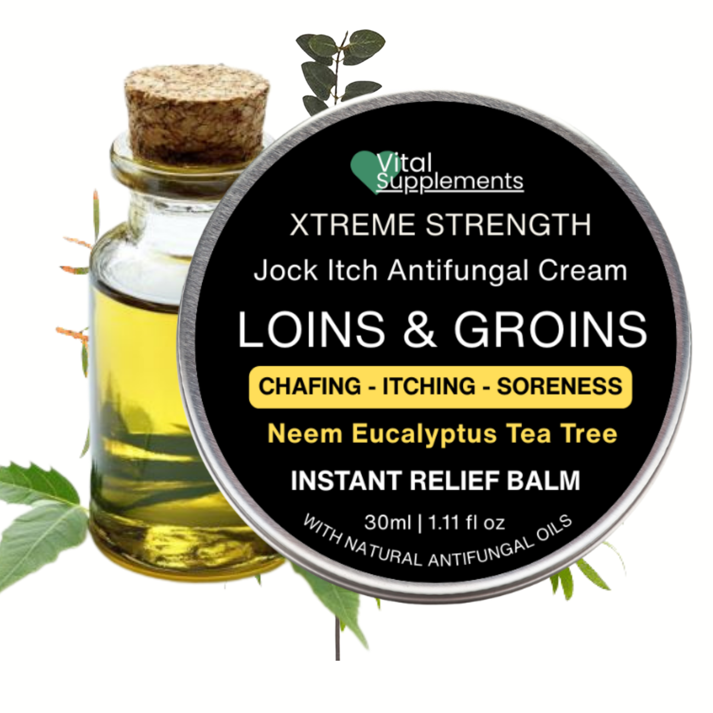 Loins & Groins Sports Antifungal Cream Balm  – 30/60g/100g