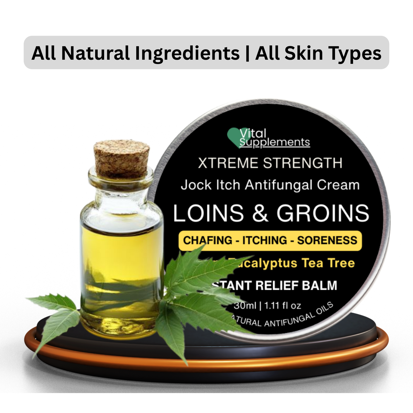 Loins & Groins Sports Antifungal Cream Balm  – 30/60g/100g