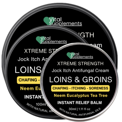 Loins & Groins Sports Antifungal Cream Balm  – 30/60g/100g