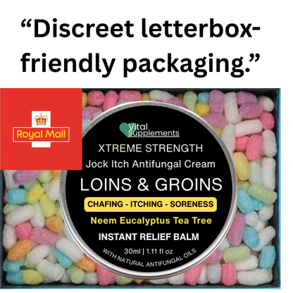 Loins & Groins Sports Antifungal Cream Balm  – 30/60g/100g