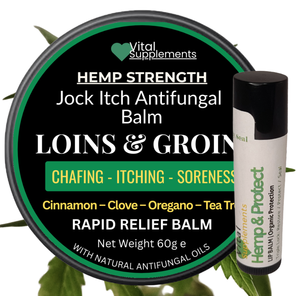 Jock Itch Maximum Antifungal Athletes Foot Cream w/Hemp Strength Large 60ml