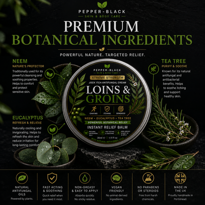 Loins & Groins Sports Antifungal Cream Balm  – 30/60g/100g