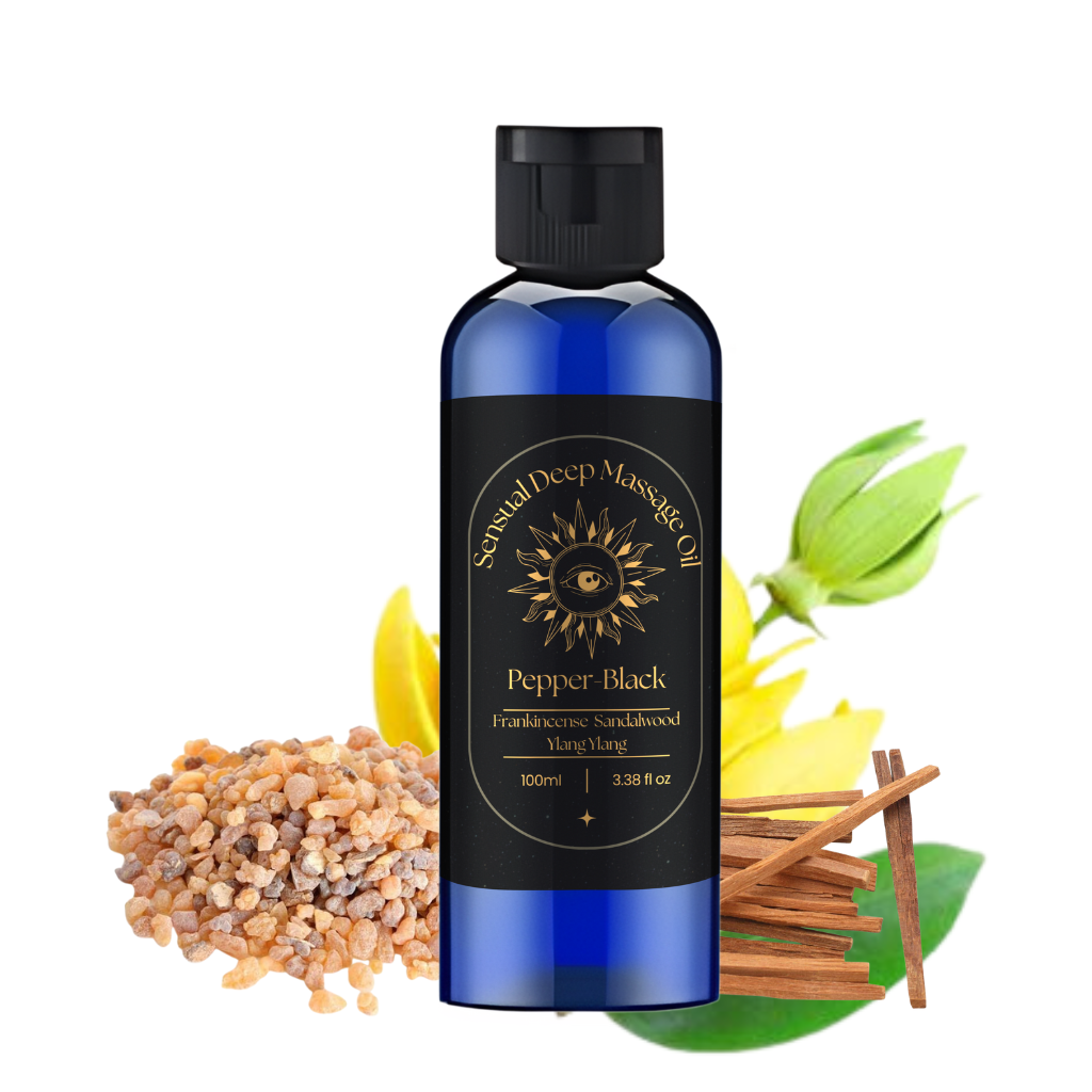 Luxury Romantic Massage Oil – Frankincense, Sandalwood & Ylang Ylang