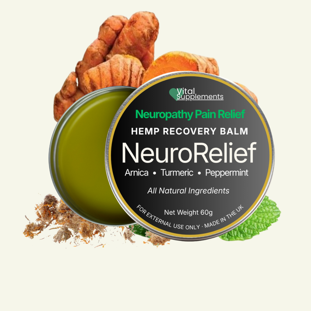 Neuropathy Pain Relief Balm – Nerve Cream for Feet, Hands, Legs, Arms w/Hemp