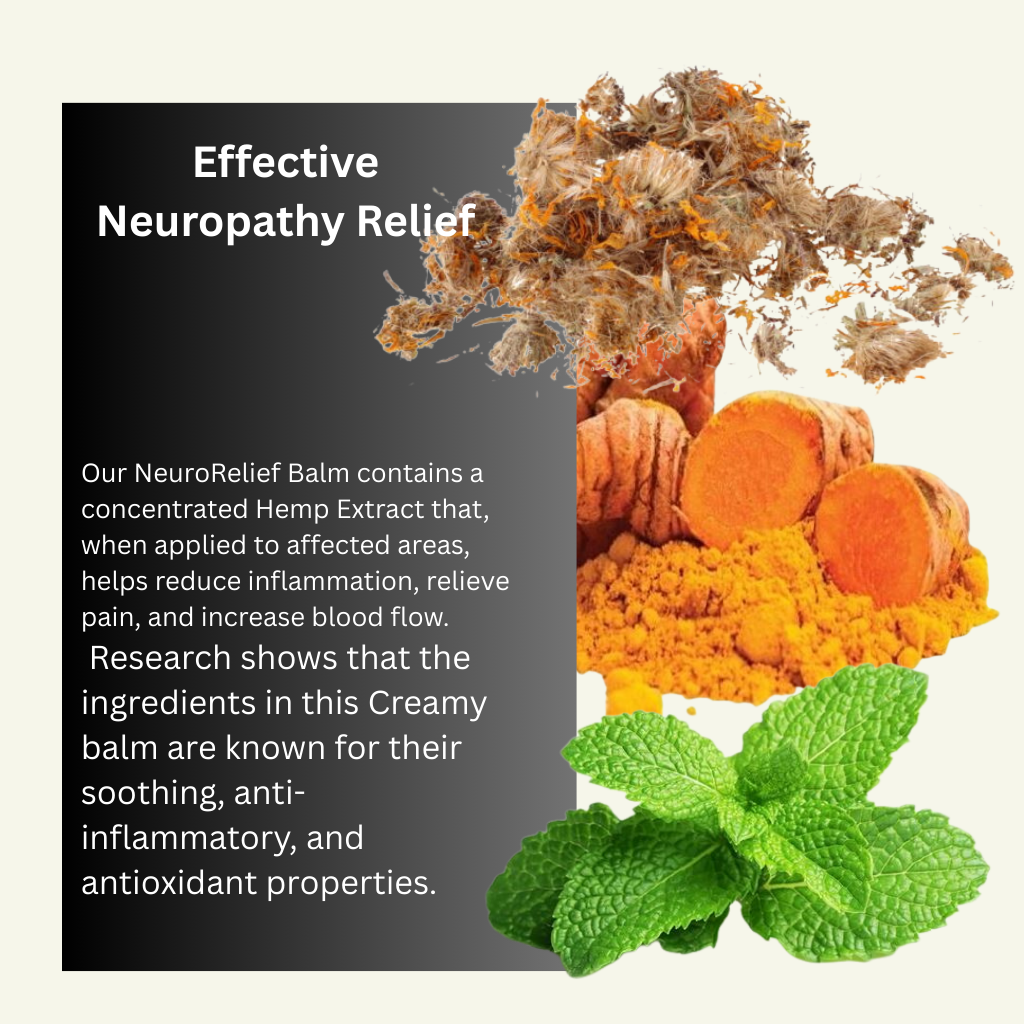 Neuropathy Pain Relief Balm – Nerve Cream for Feet, Hands, Legs, Arms w/Hemp