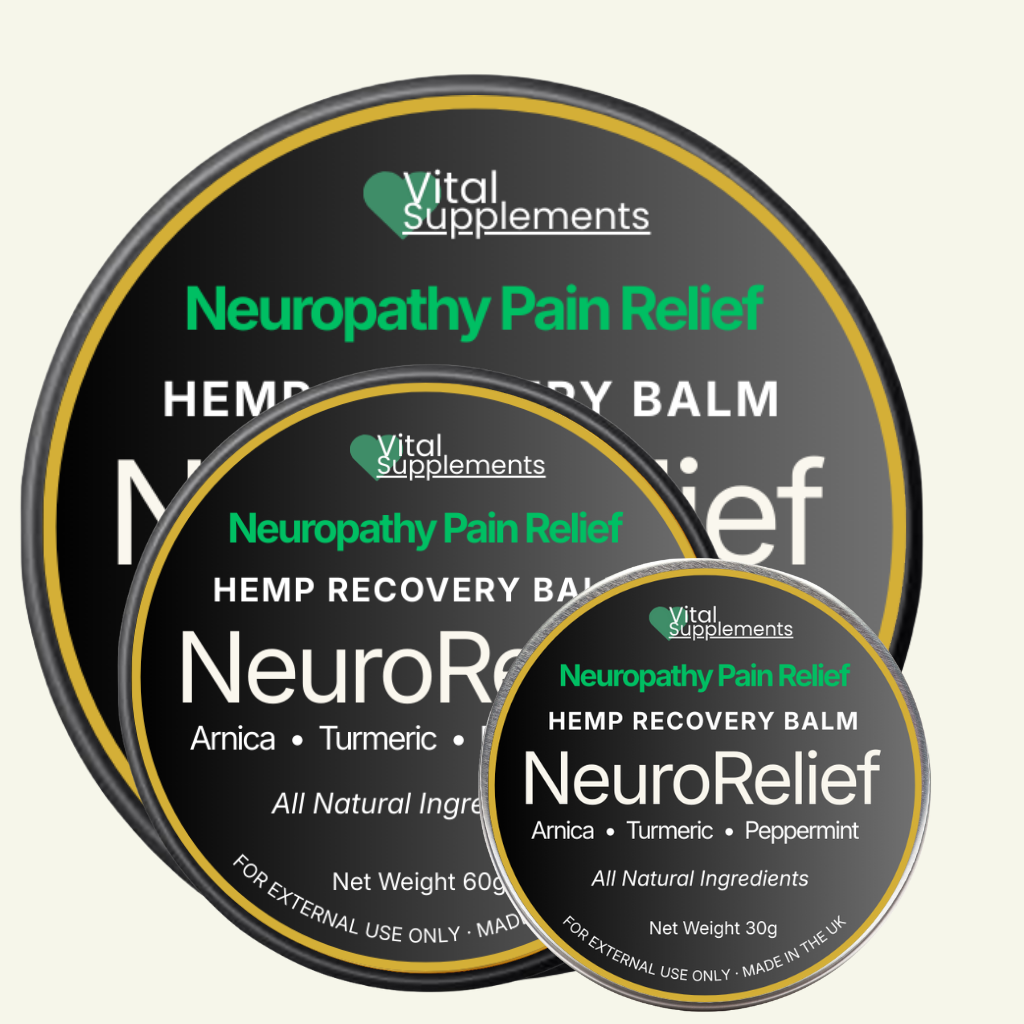 Neuropathy Pain Relief Balm – Nerve Cream for Feet, Hands, Legs, Arms w/Hemp