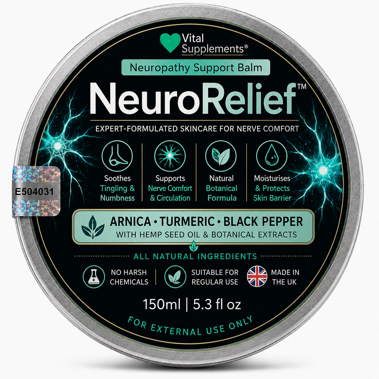NeuroRelief™ - Neuropathy Pain Relief Balm - Max Strength | Arnica Turmeric Black Pepper