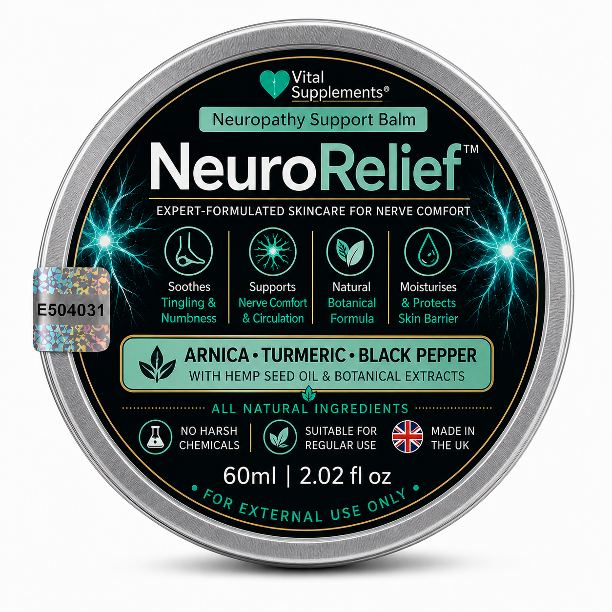 NeuroRelief™ - Neuropathy Pain Relief Balm - Max Strength | Arnica Turmeric Black Pepper