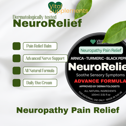 NeuroRelief - Neuropathy Pain Relief Balm - Max Strength | Arnica Turmeric Black Pepper