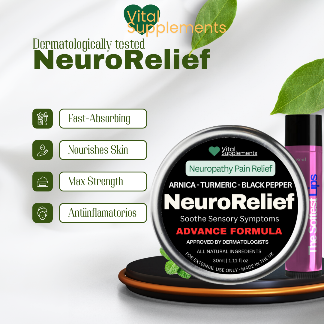 NeuroRelief - Neuropathy Pain Relief Balm - Max Strength | Arnica Turmeric Black Pepper