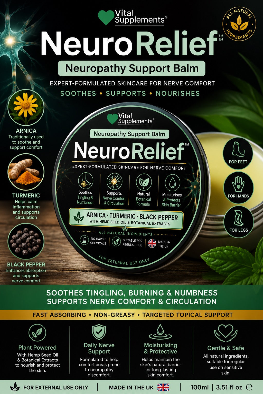 NeuroRelief™ - Neuropathy Balm - 150ml