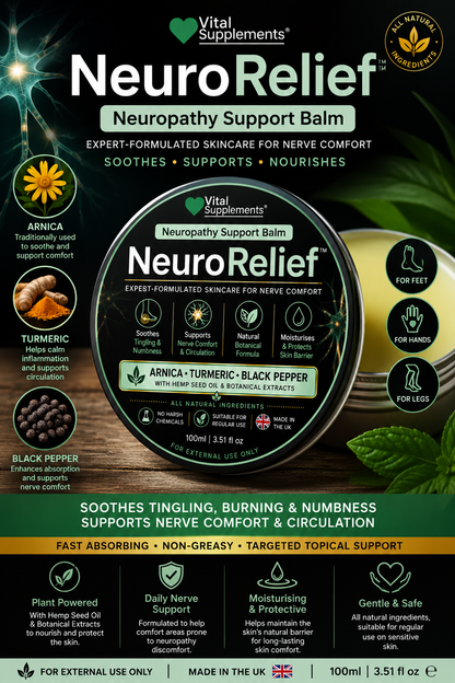 NeuroRelief™ - Neuropathy Pain Relief Balm - Max Strength | Arnica Turmeric Black Pepper