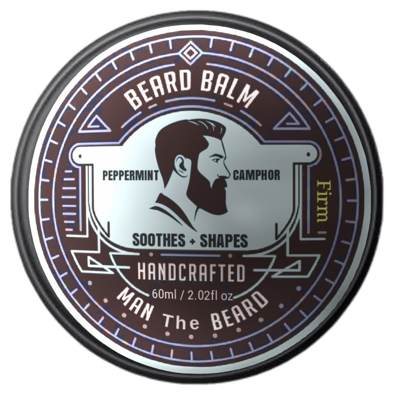 Pepper-Black Man the Beard Balm in Peppermint & Camphor scent.