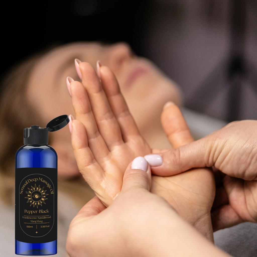 Luxury Romantic Massage Oil – Frankincense, Sandalwood & Ylang Ylang
