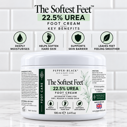 The Softest Feet™ 22.5% Urea Foot Cream | Intensive Care for Dry, Rough & Hard Skin