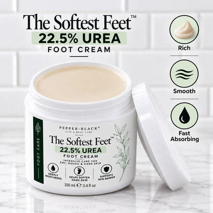 The Softest Feet™ 22.5% Urea Foot Cream | Intensive Care for Dry, Rough & Hard Skin