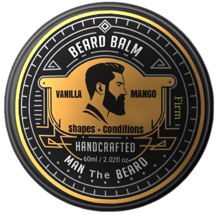 Pepper-Black Man the Beard Balm in Vanilla & Mango scent.